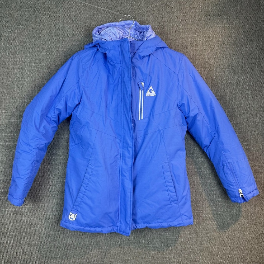 Gerry Girls‎ Ski Snowboard Winter Jacket Blue L-14 Hooded Padded Coat